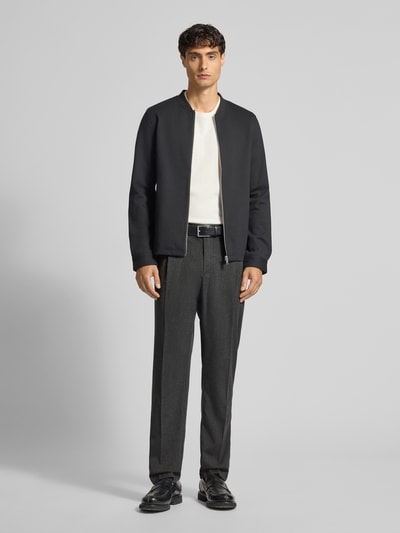 SELECTED HOMME Tapered fit stoffen broek met viscose, model 'LEROY' Antraciet - 1