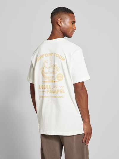 Mazine T-shirt met labelprint Offwhite - 5