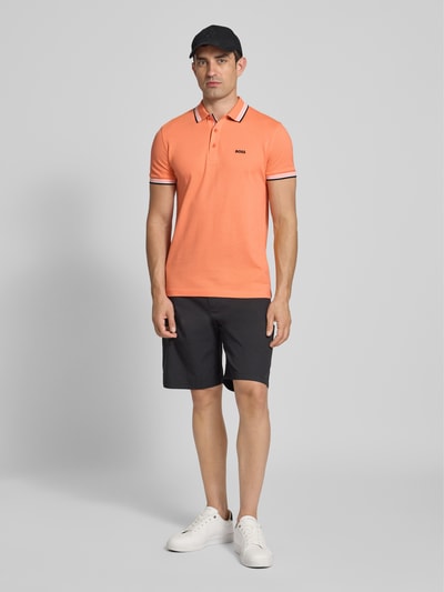 BOSS Green Regular Fit Poloshirt mit Label-Stitching Modell 'PADDY' Hellrot 1