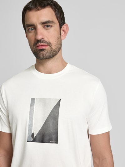 ARMANI EXCHANGE T-shirt met motiefprint Offwhite - 3