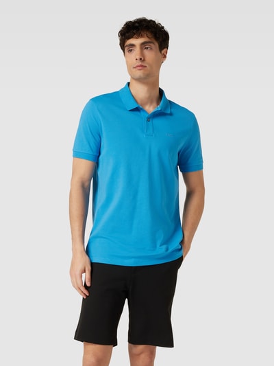 BOSS Poloshirt mit Label-Stitching Modell 'Pallas' Blau 4