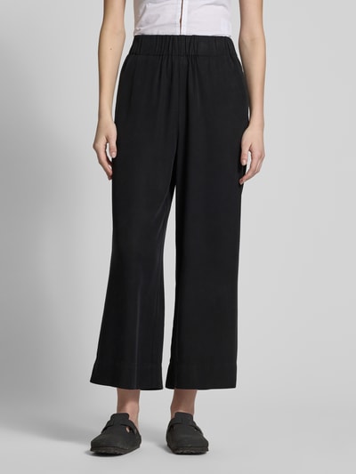 Marc O'Polo Denim Wide leg stoffen broek met verkort model Zwart - 4