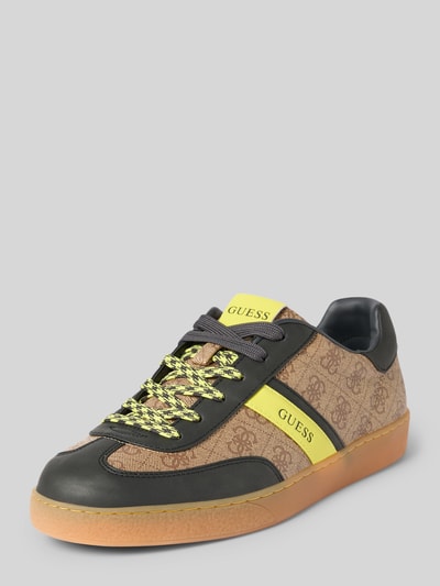 Guess Sneakers met labelprint, model 'NOLA III' Middenbruin - 1