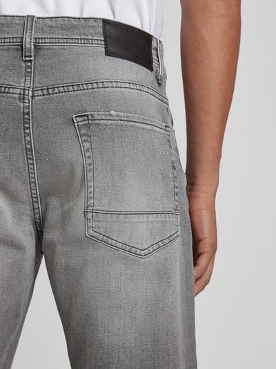 BOSS Orange Tapered Fit Jeans im 5-Pocket-Design Modell 'TABER' Mittelgrau 3