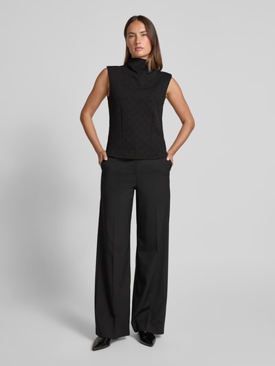 HUGO Shaped Fit Blusentop mit Strukturmuster Modell 'DAIRED' Black 1