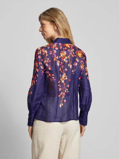 Marc Cain Linnen blouse met platte kraag Paars - 5