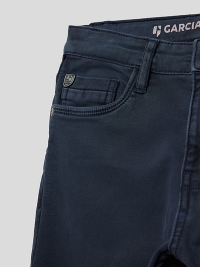 Garcia Slim fit jeans met labelpatch Marineblauw - 2