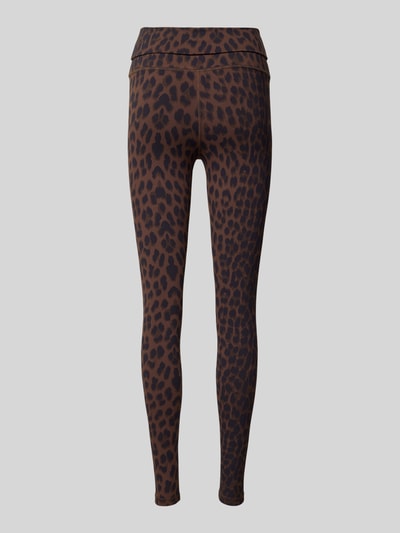 OH APRIL Leggings mit elastischem Bund Modell 'Jun' Mittelbraun Mel 3