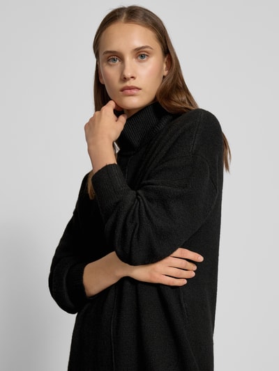 Pieces Oversized Strickkleid mit Wollanteil Modell 'MALOU' BLACK 3