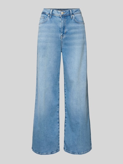 Produktfoto, jasnoniebieskie Wide Leg Jeans in verkürzter Passform Modell 'SVENTY 7/8' od Raffaello Rossi z bawełny z lyocellem, efekt sprania, Szerokość w rozmiarze 36: 39 cm, długość nogawki wewnętrznej: 70 cm