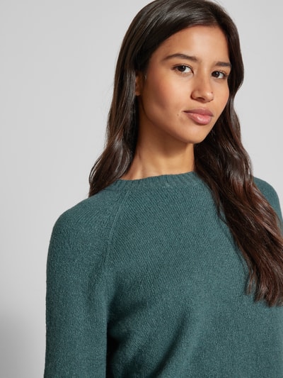 BOSS Gebreide pullover met ronde hals, model 'Febisa' Flessengroen - 3