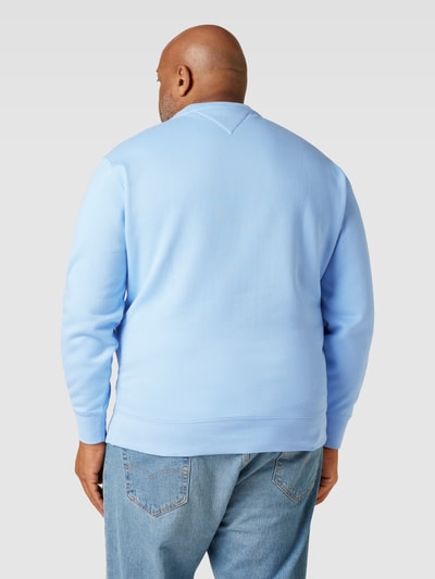 Tommy Hilfiger Big & Tall PLUS SIZE sweatshirt met labelstitching, model 'LOGO' Lichtblauw - 5