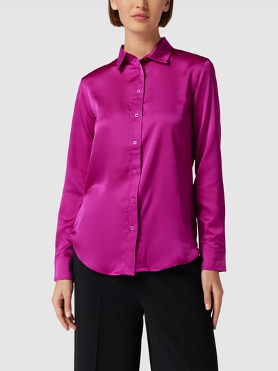 Lauren Ralph Lauren Overhemdblouse in glanzende look, model 'JAMELKO' Fuchsia - 4