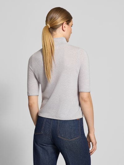 Christian Berg Woman Strickpullover aus Kaschmir mit 1/2-Arm Mittelgrau Melange 5