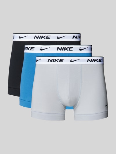 Nike Obcisłe bokserki z elastycznym paskiem z logo w zestawie 3 szt. Niebieski 1