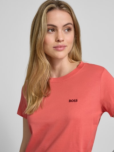 BOSS Orange Slim fit T-shirt van puur katoen, model 'ESOGO' Rood - 3