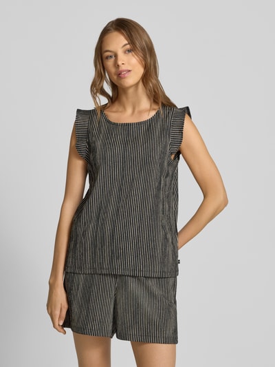 Tom Tailor Denim Relaxed Fit Blusenshirt mit Strukturmuster Beige 4