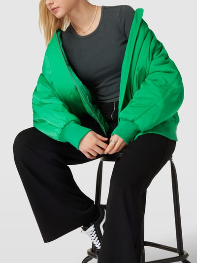 REVIEW Crop Top mit geripptem Rundhalsausschnitt Anthrazit 1