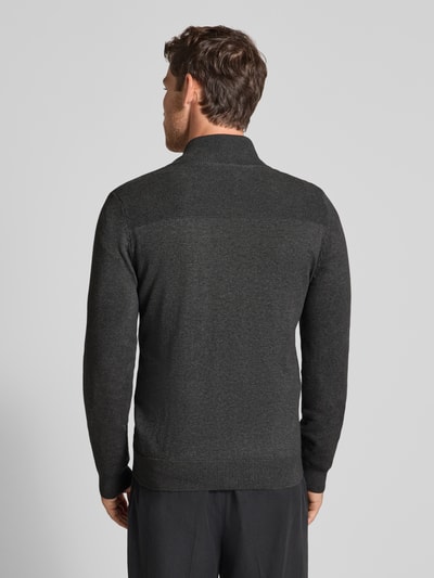 MCNEAL Strickjacke mit Stehkragen Dunkelgrau Melange 5