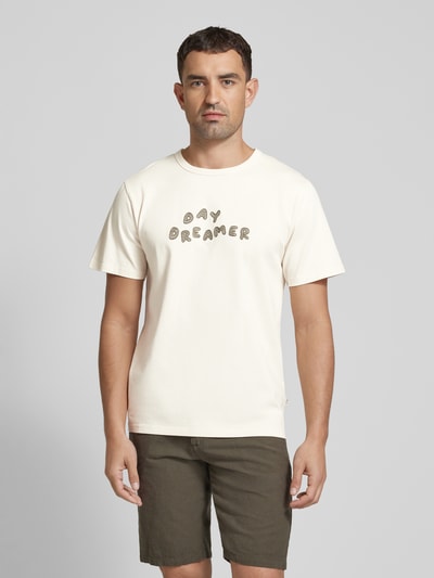 Forét T-Shirt mit Label-Detail Modell 'DREAM' Offwhite 4