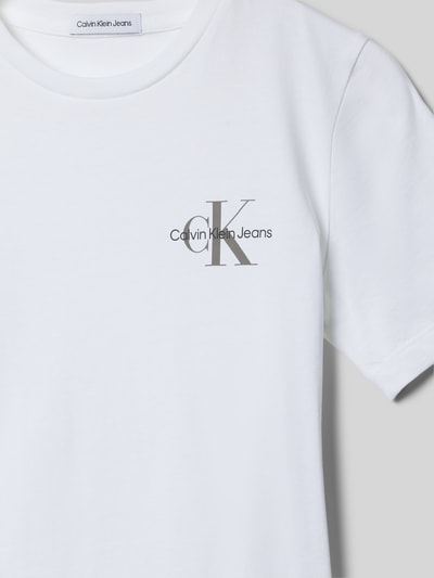 Calvin Klein Jeans T-shirt z nadrukiem z logo Biały 2