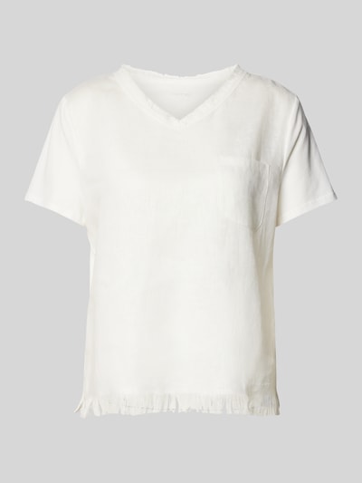 Marc Cain Blouseshirt met opgestikte borstzak Offwhite - 2