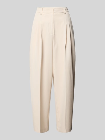 Produktfoto, Straight Fit Cropped Hose mit Bügelfalten von Smith and Soul, beige, glatte Struktur, Material-Mix mit Viskose-Anteil, Bundweite 42 cm, Innenbeinlänge 65 cm, Damen