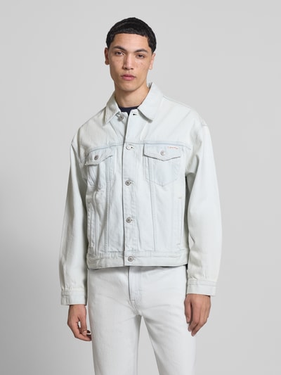 Calvin Klein Jeans Regular Fit Jeansjacke aus reiner Baumwolle Modell '90S BLEACHOUT' Hellblau 4