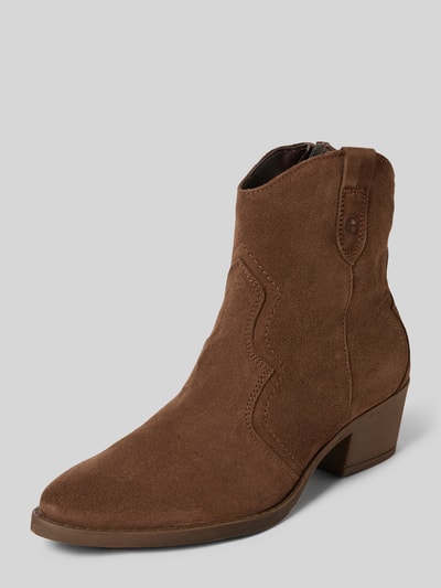 Tamaris Stiefeletten aus echtem Leder im Cowboy-Stil Dunkelbraun 1