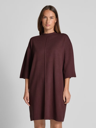 OPUS Knielange gebreide jurk met 1/2-mouwen, model 'Wanalo' Bordeaux - 4