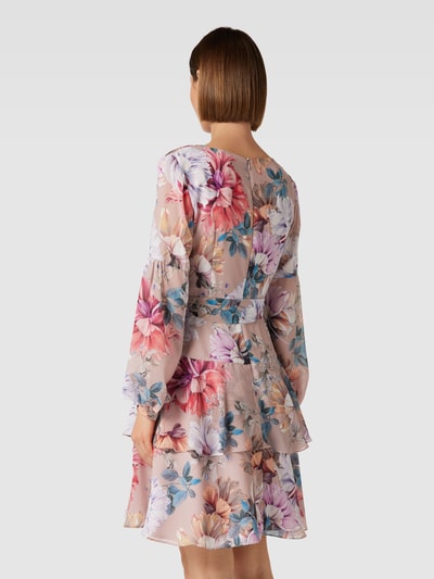 Swing Cocktailjurk met all-over bloemenprint Rosé - 5