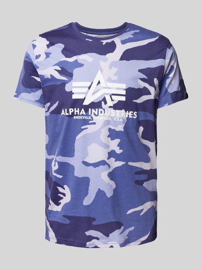 Alpha Industries T-Shirt mit Label-Print Lila 1