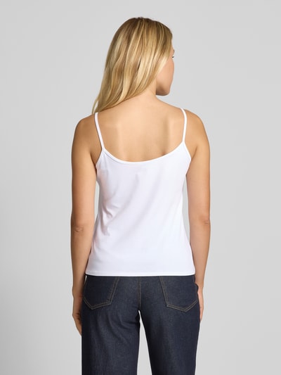 ZABAIONE Trägertop mit V-Ausschnitt Modell 'Ma44riee' Weiss 5