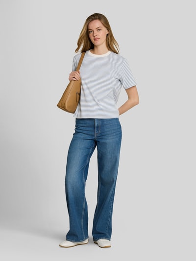 Tom Tailor Denim Boxy fit T-shirt van puur katoen Lichtblauw gemêleerd - 1