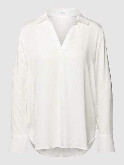 OPUS Bluzka w jednolitym kolorze model ‘Fangi’ Złamany biały 2