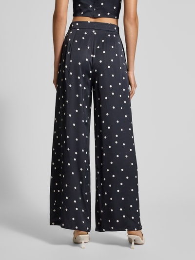 INFLUENCER'S CHOICE BY P&C* Spodnie materiałowe z szeroką nogawką i zakładkami w pasie Granatowy 5