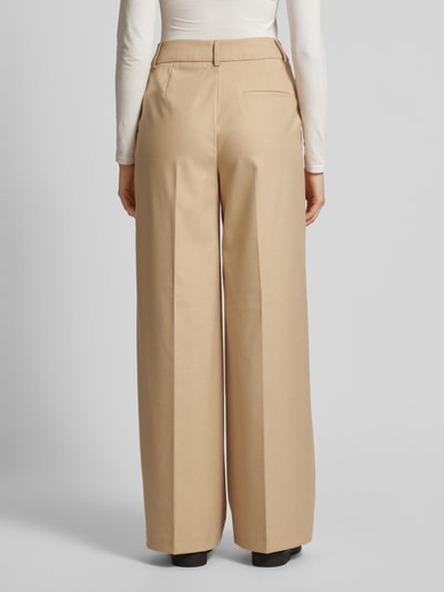 Christian Berg Woman Selection Baggy fit stoffen broek met persplooien Camel - 5