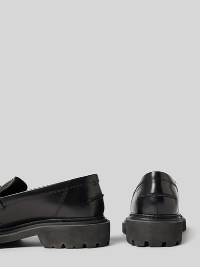 Gant Mokasyny skórzane z paskiem na cholewce model ‘Ivyhill’ Czarny 2