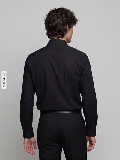 OLYMP Level 5 Body Fit Businesshemd aus reiner Baumwolle Modell 'Level Five' Black 5