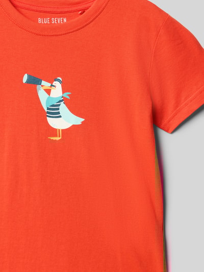 Blue Seven T-Shirt mit Motiv-Print Orange 2