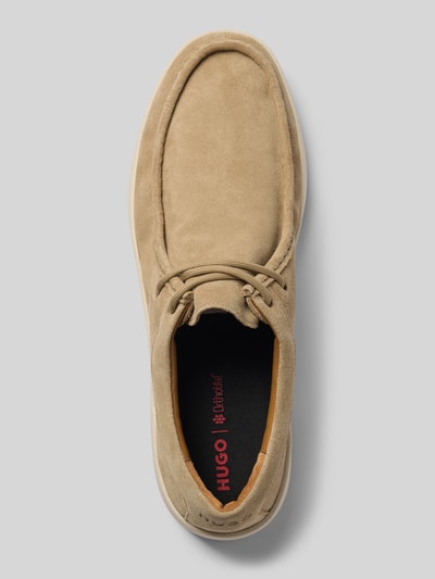 HUGO Schnürschuhe aus echtem Leder Modell 'Lyde_derb_sd' Beige 3