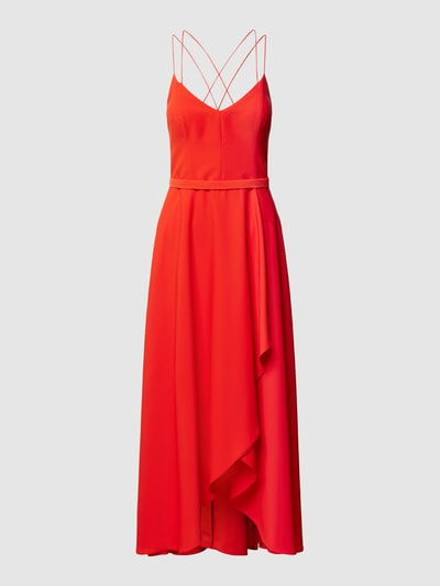 V.M. Abendkleid mit Volantsaum Orange 2