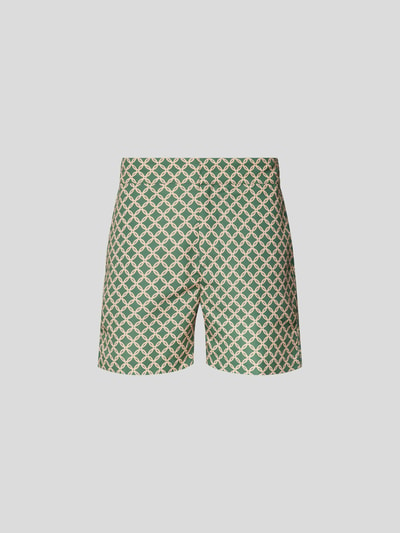 Frescobol Carioca Badehose mit Allover-Muster Gruen Melange 2