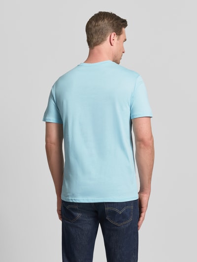 Emporio Armani T-Shirt mit Logo-Patch und Rundhalsausschnitt Hellblau 5