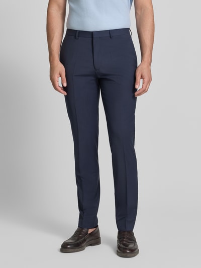 HUGO Garnitur o kroju super slim fit z mieszanki wełny model 'ARTI/HESTEN' Granatowy 6