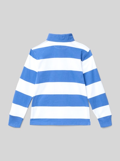 Jongen draagt Regular Fit Poloshirt aus reiner Baumwolle van Polo Ralph Lauren Teens met all-over motief, sweat-jersey, pure katoen, ganzkörperansicht rückansicht.