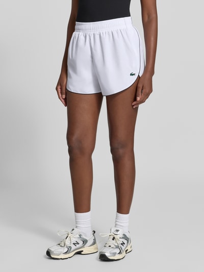 Lacoste Sport Regular Fit Sportshorts mit elastischem Bund Weiss 4