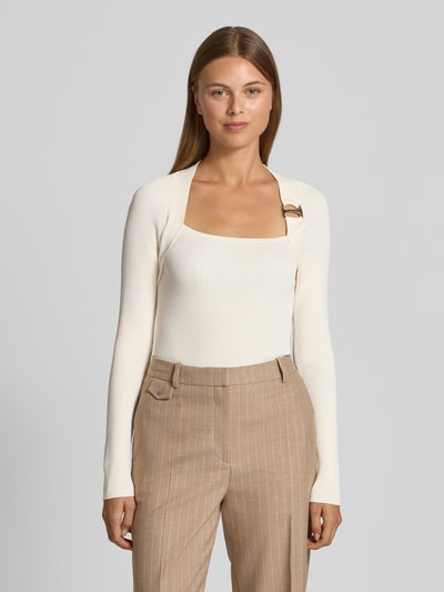 Lauren Ralph Lauren Longsleeve mit Label-Detail Ecru 4