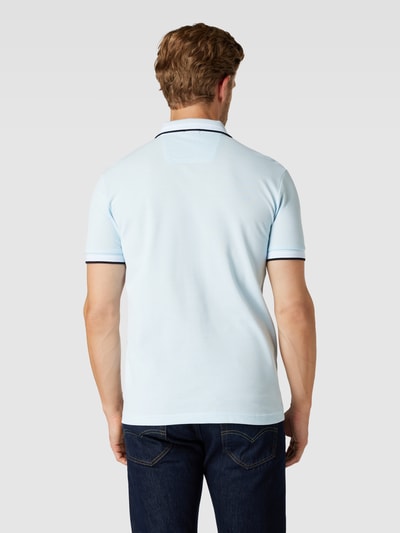 BOSS Green Poloshirt mit Label-Stitching Modell 'PADDY' Hellblau Melange 5