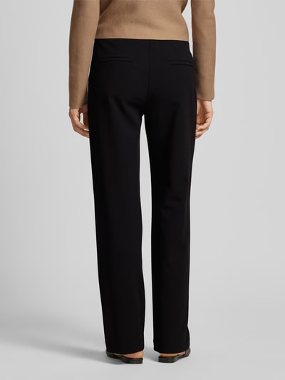 MAC Pantalon met persplooien, model 'Chiara' Zwart - 5